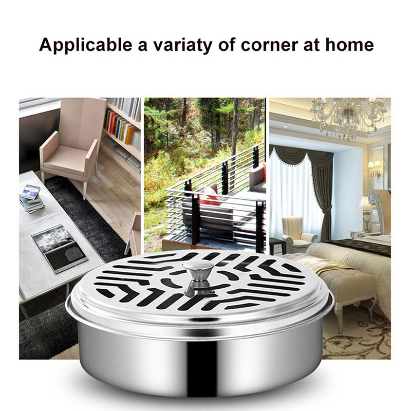 Suporte Portátil para Espiral de Mosquito Hotel Suporte Repelente de Insetos com Tampa Verão Anti-mosquito Casa Acampamento Suprimento Externo