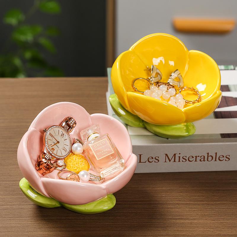 Tulpenblume Keramik Schlüssel- & Schmuckhalter - Nordische Wohn- & Schlafzimmerdeko