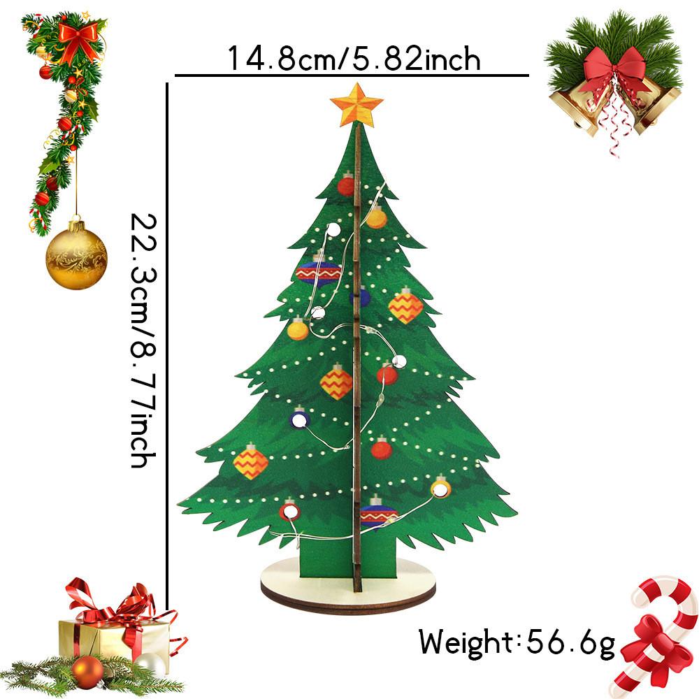

Style Eyecatching Cartoon Wooden Christmas Tree With Diy Features For Holiday Cheer Glowing DIY Tree B