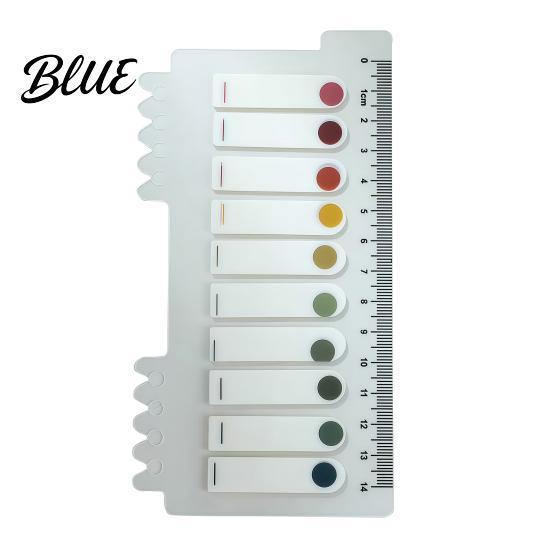 Planner Accessories for Organization Index Sticker Tabs with Built-in Scale Ruler Morandi Color Transparent Professional File Sorting PET Page