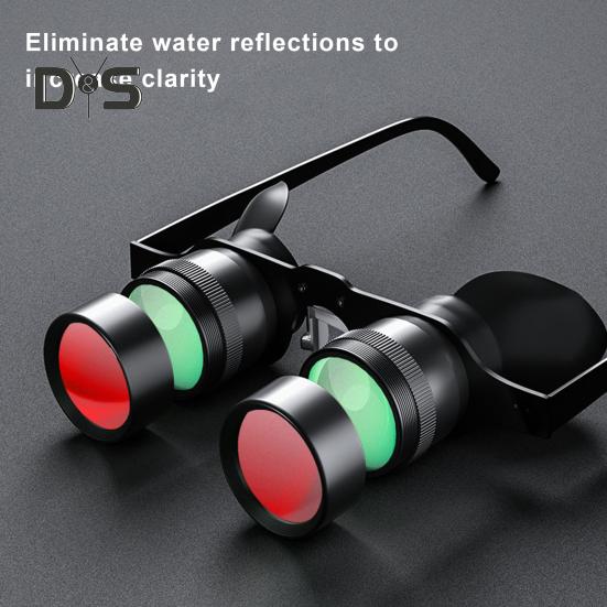 Outdoor Fishing Binoculars Glasses 10X Zoom Magnification Adjustable Hands-Free Portable Bird Watching Theater Concert Binocular Telescope