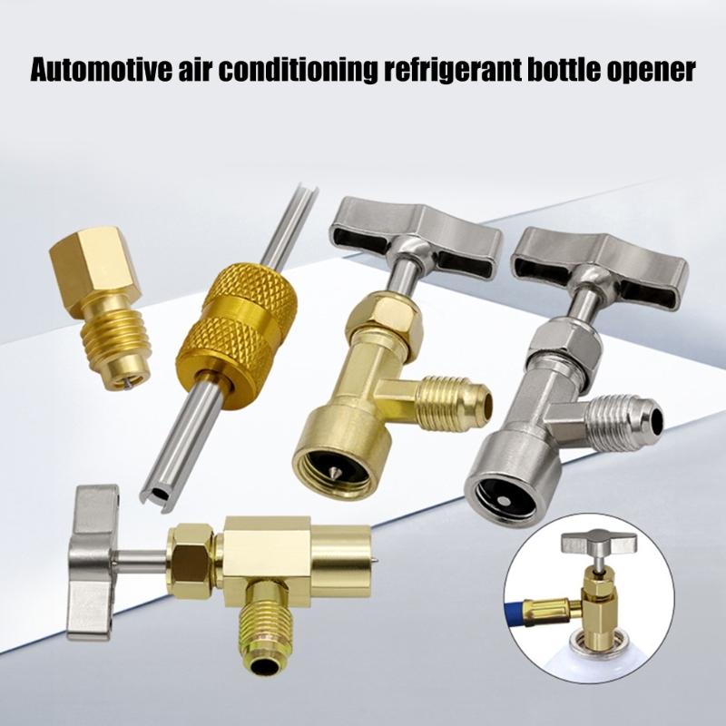 For Car Air Conditioning Refrigerants Open Auto Can Tap Valves Bottle Opener Leakproof Charging Tool for Service Station