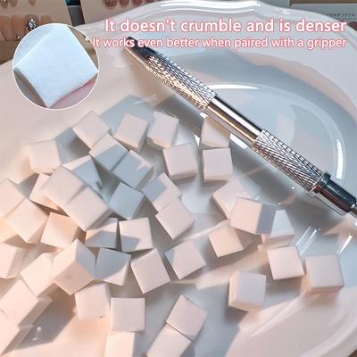 50 Stück/Beutel Quadratische Weiche Schwämme Farbverlauf Nail Art Stempelwerkzeuge Farbverlauf Einfacher Transfer Stempeln 1cm Mini Schwamm Nail Art Werkzeuge