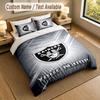 Bedding Set 1 Duvet Cover 2 Pillowcases Las Vegas Raiders Print Soft Bed Linen Bedroom Decor