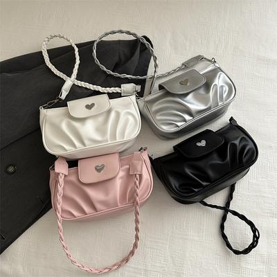 Korean Version of Niche Small Square Bag Ins Folded Armpit Bag New Fashionable Crossbody Bag Commuting Shoulder Bag