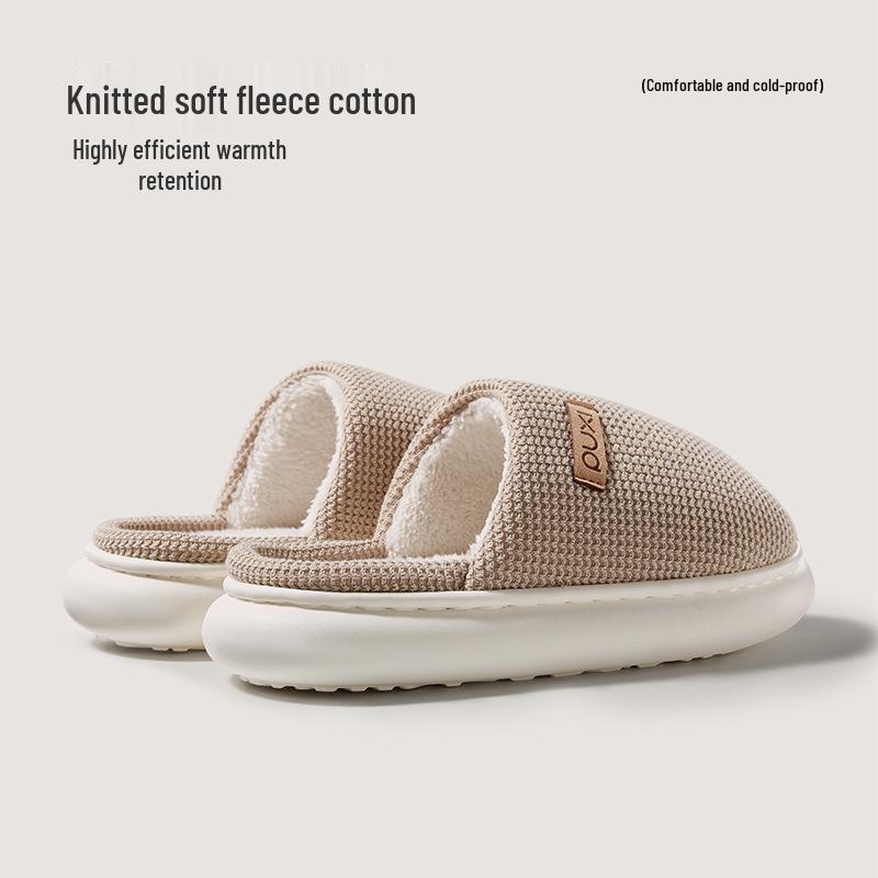 Park Seo-yun Baumwollfleece-gefütterte Winterhausschuhe - Unisex, Warm, Dicksohlig, Bequem für Zuhause