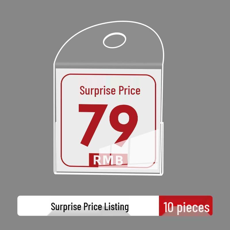 Promotional Clothing Store Hang Tag: Price, Discount, Recommended Label for Shelf Display