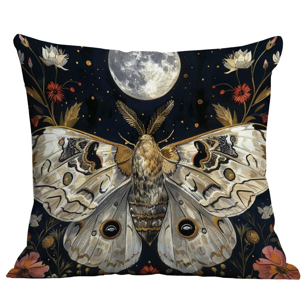 New Imitation 3d Butterfly Printed Pillowcase Retro Home Sofa Cushion Pillowcase Decoration