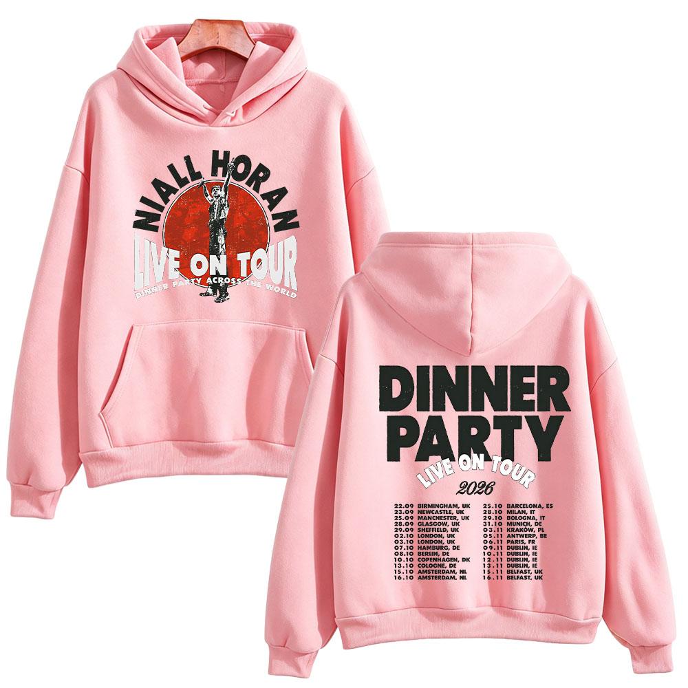Dinner Party Across The World Hoodies Niall Horan Music Tour Dates Graphic Sweatshirts  Men Women Casual Streetwear Pullovers