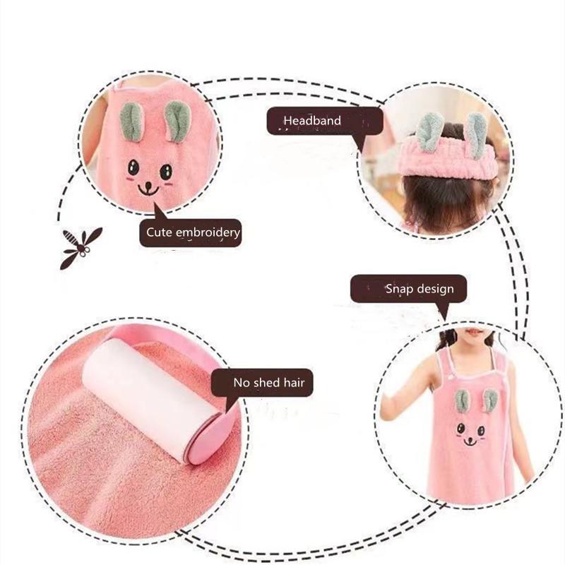 Premium Children'S Bath Towel High-End Children'S Slip Dress Soft Towel Bathrobe Absorbent Bathrobe For Children Ages 3 To 15