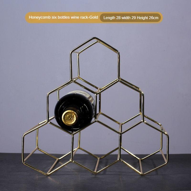 Creative Wine Rack Metal Ornaments Light Luxury Living Room Dining Table In Dining Room Wine Cupboard Home Decorations