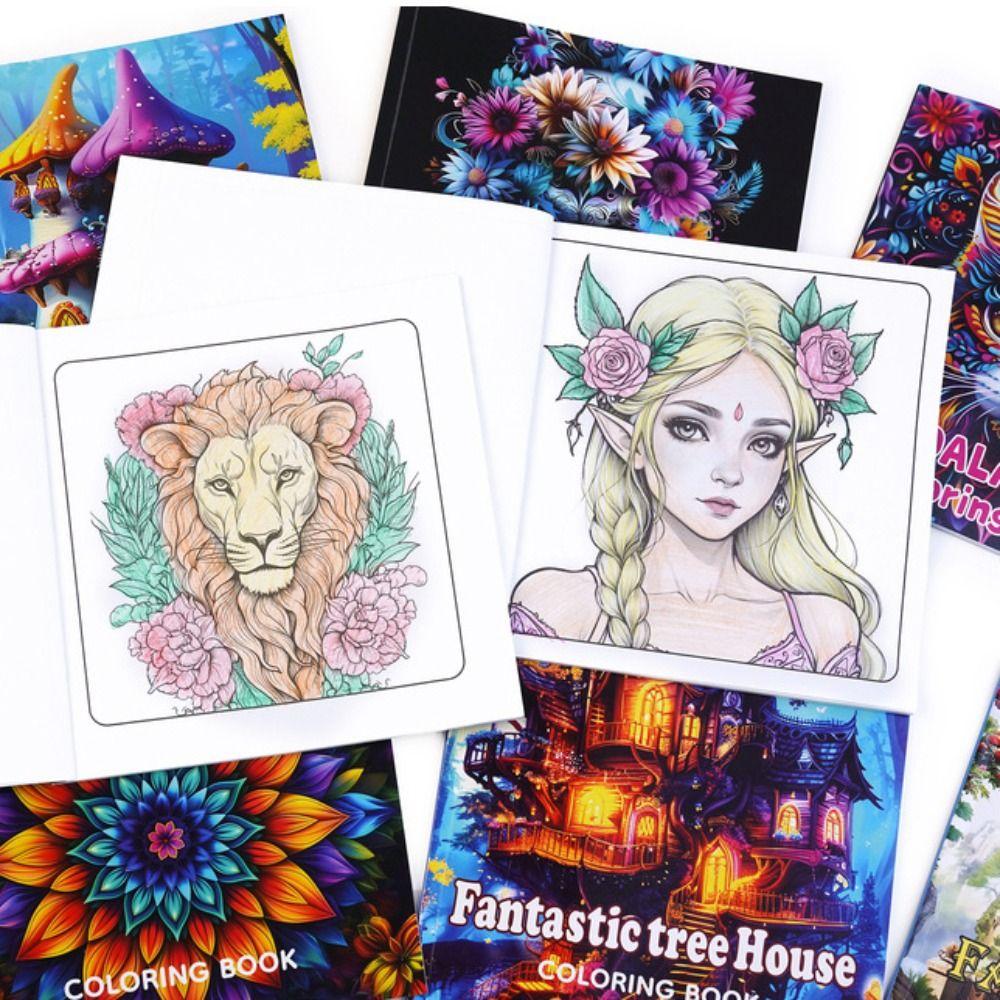 Tierdesigns Malbuch für Erwachsene Komplexe Designs Kritzelbuch Entspannung Geschenk