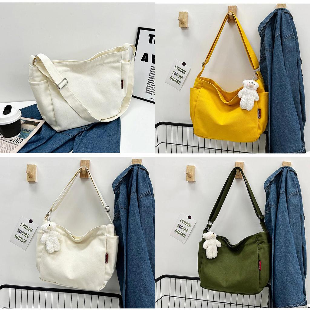 Urban Style Canvas Bag For Women With Zipper Closure And Phone Pocket For Casual Daily Use