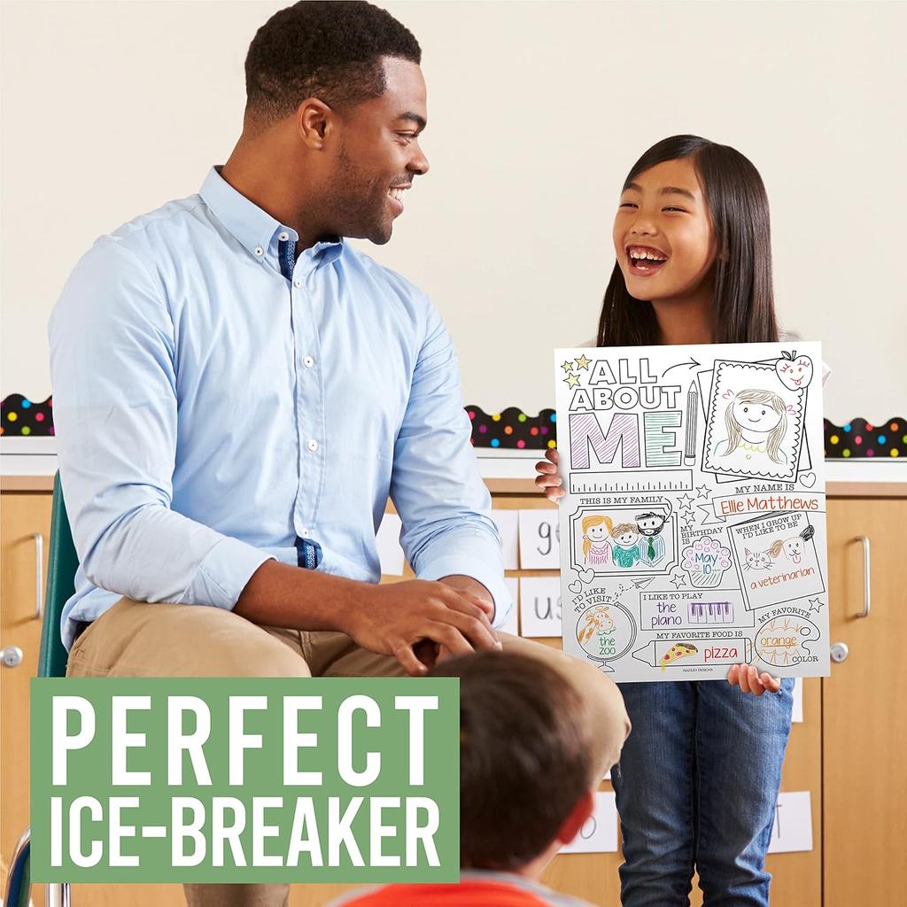 Hadley Designs All About Me Posters Elementary - 20 Star of The Week Poster, All About Me Posters Preschool & Kindergarten, Star Student Poster,