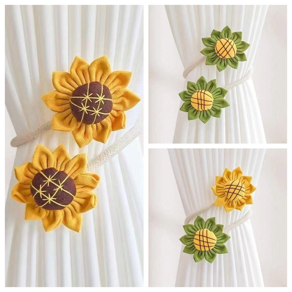1Pcs Romantic Sunflower Curtain Tieback Curtain Strap Curtain Rope Holders  Home Decor