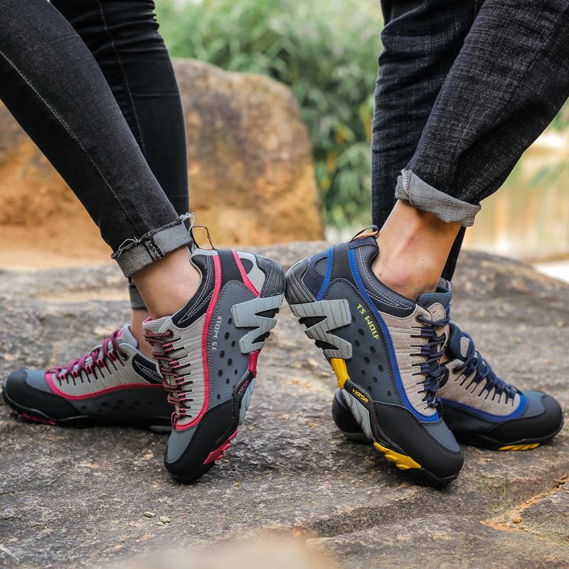 Platform Non -Slip Hiking Shoes Men Outdoor Waterproof Sneakers Men Breathable Couple Trekking Sport Shoes Camping Shoes Men