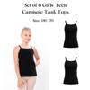 Set de 6 maiouri/topuri fără mâneci pentru fete adolescente Orice sezon 6289-036-pak6 HC
