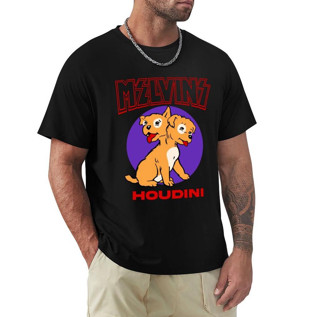Melvins Houdini Twoheaded Puppy Tshirt Thanksgiving Casual Tee