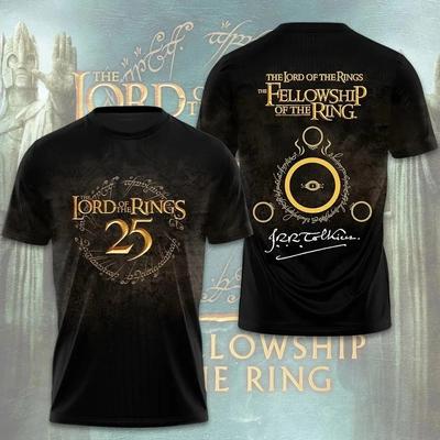 Hot The Lord of the Rings Black Cotton Men 2D Unisex T-Shirt