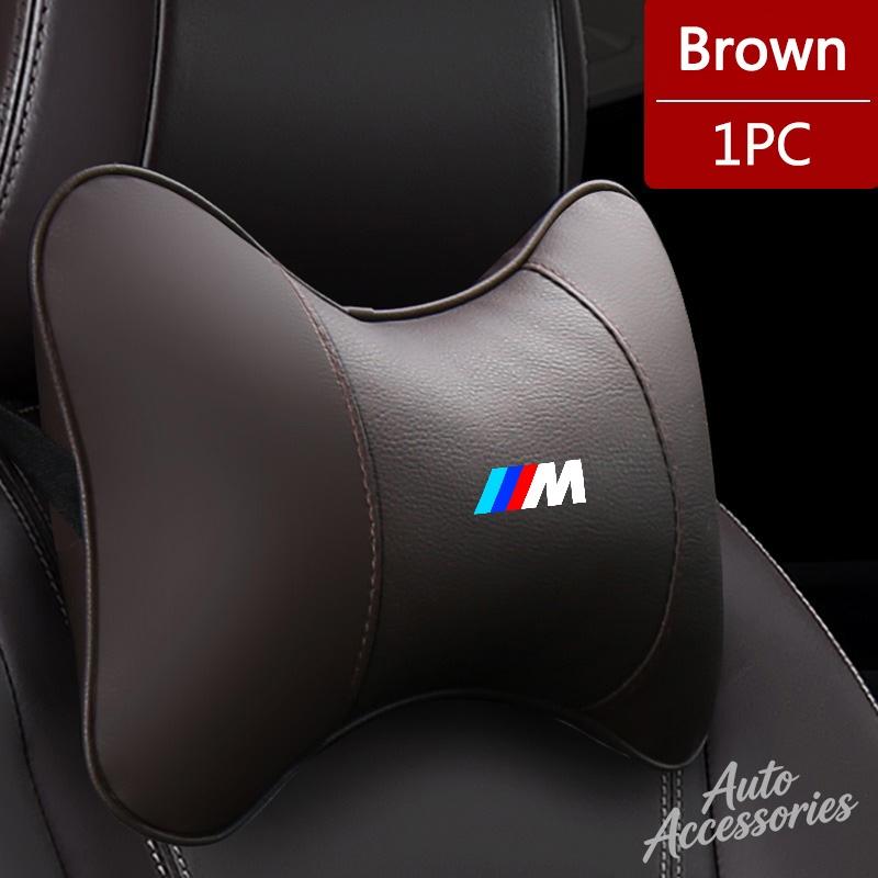 ZFAL7 Car Seat Neck Pillow Headrest Rest Cushion Leather Accessories For BMW M Power Performance M3 M5 X1 X3 X5 X6 E46 E39 E36 sticker