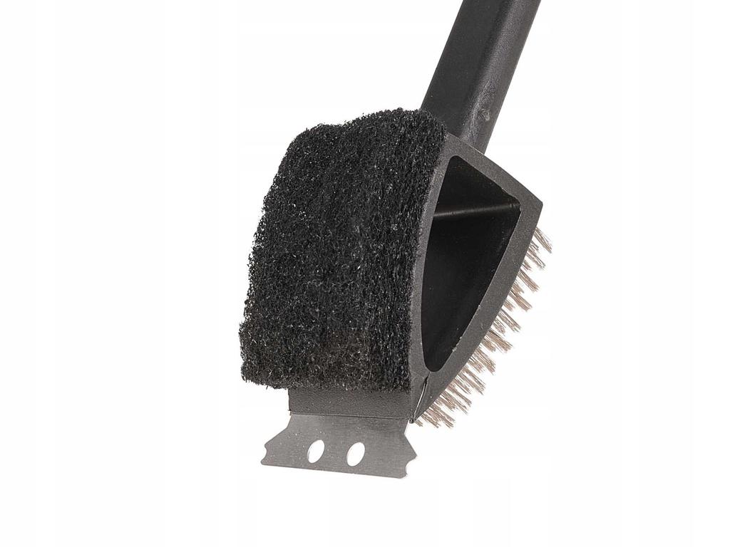 3-In-1 Wire Brush With Scraper And Sponge For Cleaning The Grill