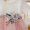 Baby Girl Solid Color Princess Dress: Infant & Toddler Summer Mesh Patchwork Outfit (0-3 Years)