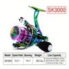Fishing Reel 14+1 Bearing Spinning Reel Long-distance Casting Water Drop Wheel Multi-color Metal Body Without Gaps Perfect Gift for Beginners