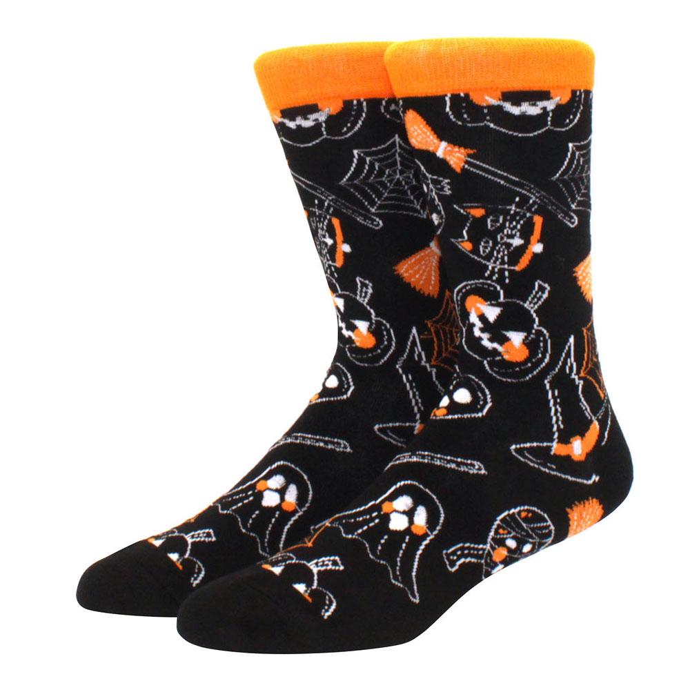 Herr Kammade Bomullsstrumpor Roliga Glad Novelty Långa Crew Strumpor Astronaut Djur Romb Galet Roliga Funky Skateboard Strumpor Färgglada