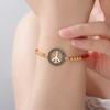 Dawapara Vintage Peace Sign Bracelet Peace Love Happiness Blessing Charm Couple Bracelet Stainless Steel Jewelry