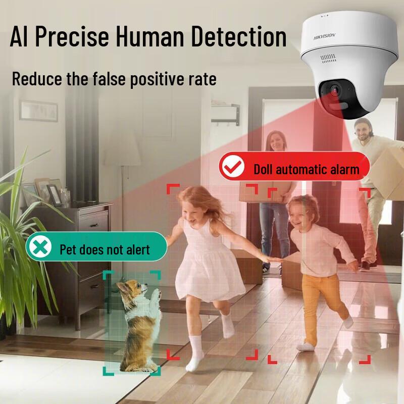 HIKVISION 4MP PTZ Wireless Smart Indoor Security Camera Kit CN plug (adapter included)