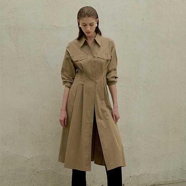 ATELIER NAIN Utility Waist Shirt Dress (Op-6090)