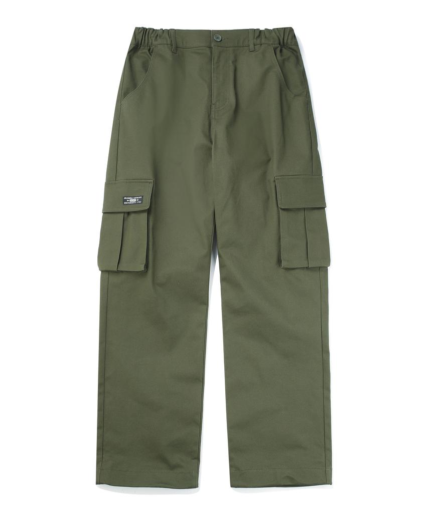 COLUMBIA UNIVERSITY Nyc Label Cp Multi Pocket Loose Fit Pants Dark Khaki