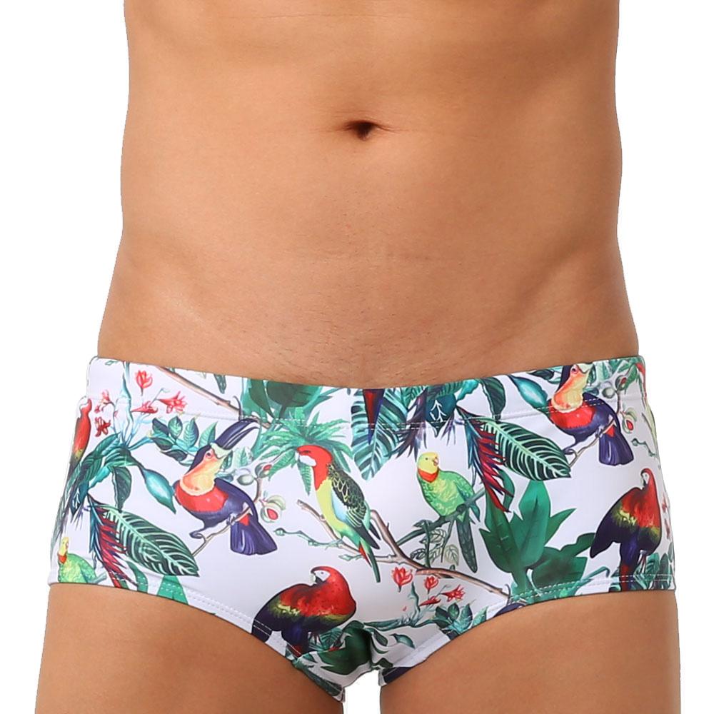 Padded Men's Swimwear Briefs Sexy Swimsuit Solid Swimwear with Pouch