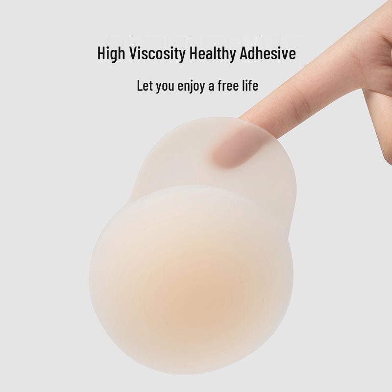 Solid Color Seamless Silicone Breast Lift Pasties: Invisible, Anti-Exposure, Anti-Sagging Nipple Covers for Women.