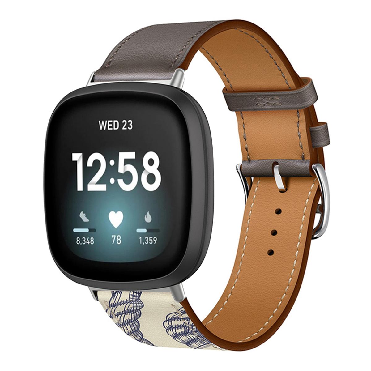 

Genuine Leather Strap For Fitbit Versa 4 3 Versa Lite Band Smart Watch Bracelet For Fitbit Sense 2/1/Versa 2 1 Correa Watchband Pin Buckle For Fibit Sense 2