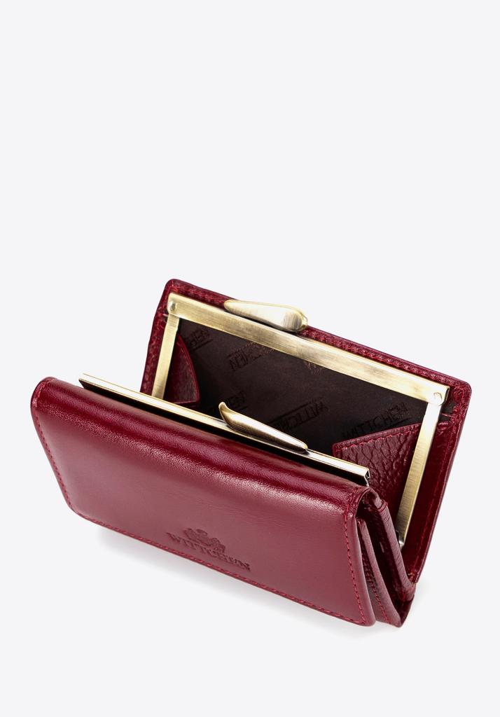 Portafoglio da Donna Wittchen in Vera Pelle Piccolo Rosso Rosso Vera Pelle