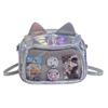 Mechanical Student Cat Backpack With Grid Pocket Cartoon Print For Wear Casual