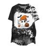 Halloween Shirts for Women Cute Shirt Fall Tshirt Gradient Graphic Tees Casual Short Sleeve Tops