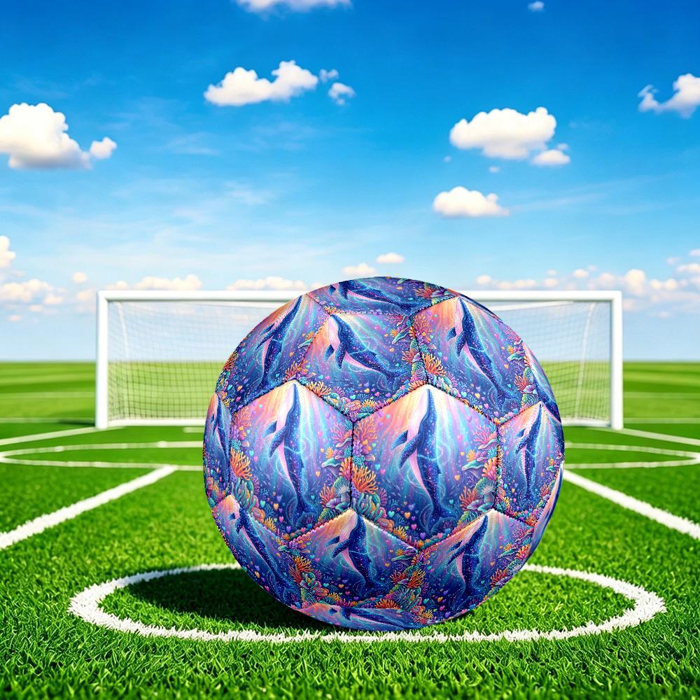 1pc Whale Coral Reef Durable Size 5 Soccer Ball Professional Match Training Football Indoor &Outdoor Sports Ball p60188