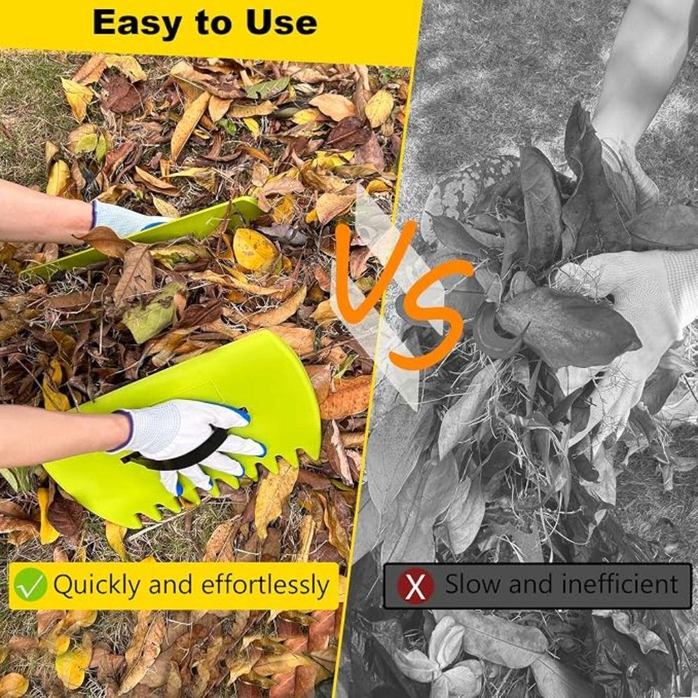 Hand Held Leaf Rake Portable Garden Leaf Collector Easy To Use Outdoor Leaf Trap Garden Hand Tools