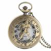 Retro Unisex Zodiac Constellation Aquarius Pocket Watches Gifts for Men Women with Chain
