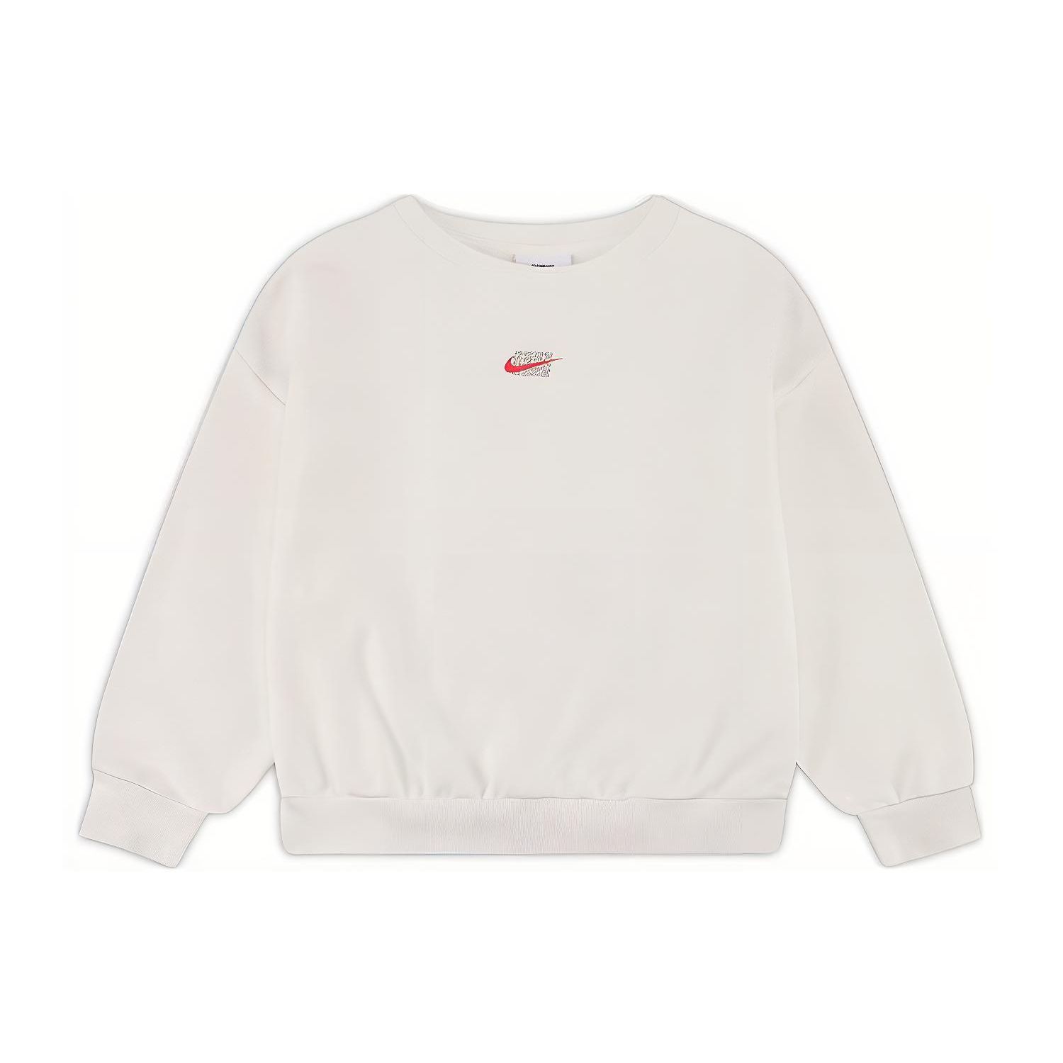

Nike Sweatshirt Round Neck Printed Long Sleeve Knit Sports Kids tops White HJ0833-133 S