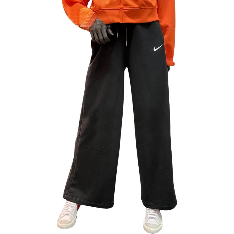 

Nike Fashionable Casual Wide-Leg Soft Skin-Friendly Versatile Knitted Sports Pants Women bottoms Black CZ4047-010