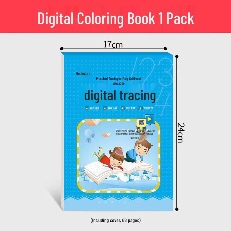 Preschool Transition Copybook: Pinyin, Chinese Characters, Numbers & Stroke Order Practice for Beginner Children