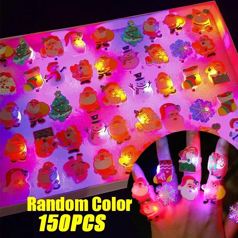 Halloween Light Up Glowing Rings 50PCS Halloween Party Favors LED Rings Flashing Glowing Finger Rings Fun Toys for Kids Adults