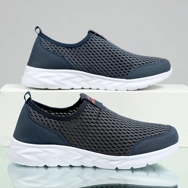 Men Women Summer Casual Sports Sneakers Breathable Lightweight NonSlip Mesh Men's Shoes Outdoor Non Slip Big Size Loafers Walking Male Tennis