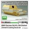 Defmodel German Elephant Heavy Tank Destroyer Zimmerit Coating Decal Set Plastic Model Decals DD35017 1/35 Sd.Kfz.184 (for Tamiya)