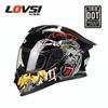 Motorcycle Helmet Black Skull Men's Helmet Motorcycle Full Helmet Men's and Women's All-season Universal Double Lens Riding