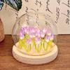 Handmade High-End Tulip Glass Night Light for Bedroom Decor