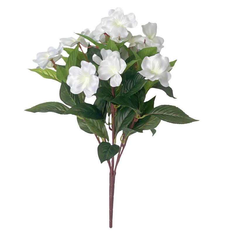 

Шелковые бальзамины (недотроги) - искусственные цветы для декора дома, обеденного стола, сада, забора или патио. белый